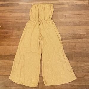 Blue Life gold and white strapless jumper romper size small S b10